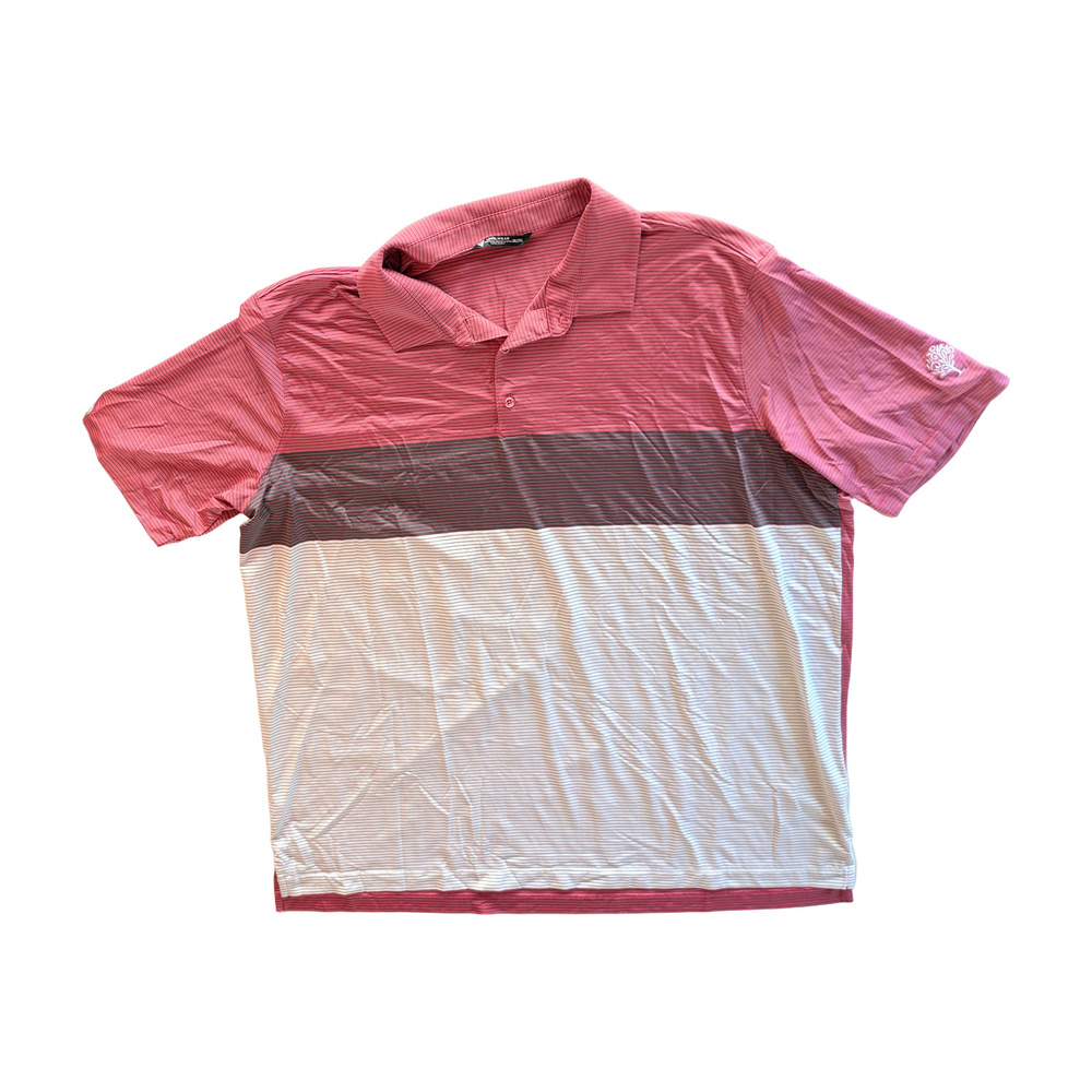 Levelwear Golf Polo Shirt 2XL Red Gray Cream Colorblock
